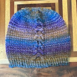 Beautiful hand knit slouchy cable beanie